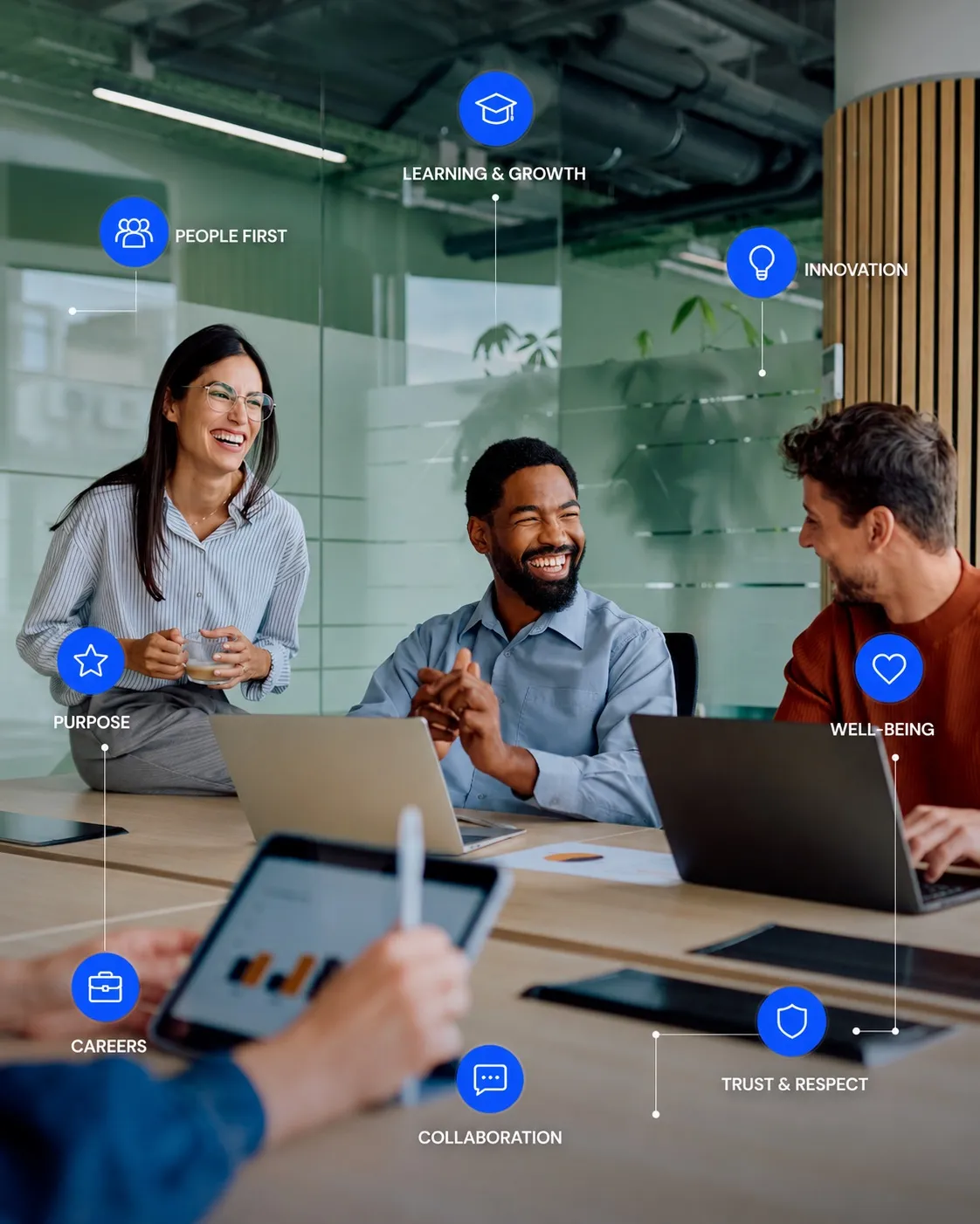 The Deep Sync team collaborating in a meeting