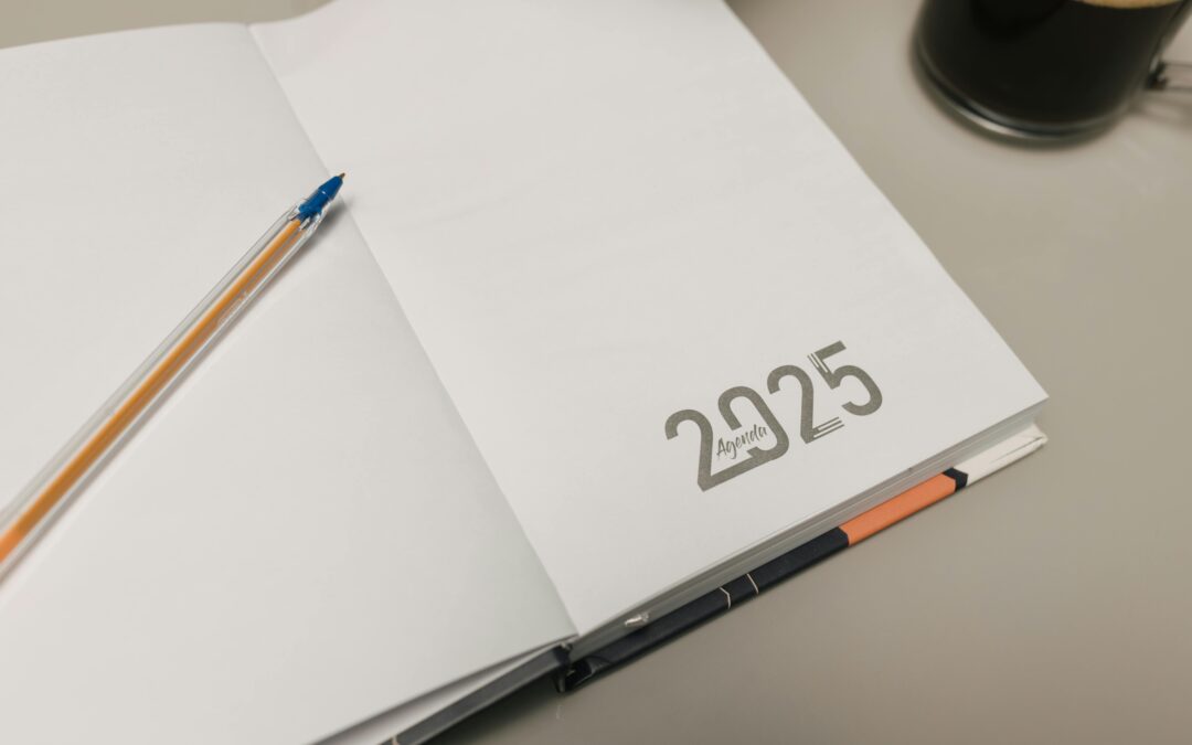 a planner, representing 2025 marketing trends