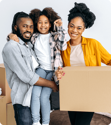 A family moving into their new home, representing how you can learn more about your audience with demographic and lifestyle data enrichment services.