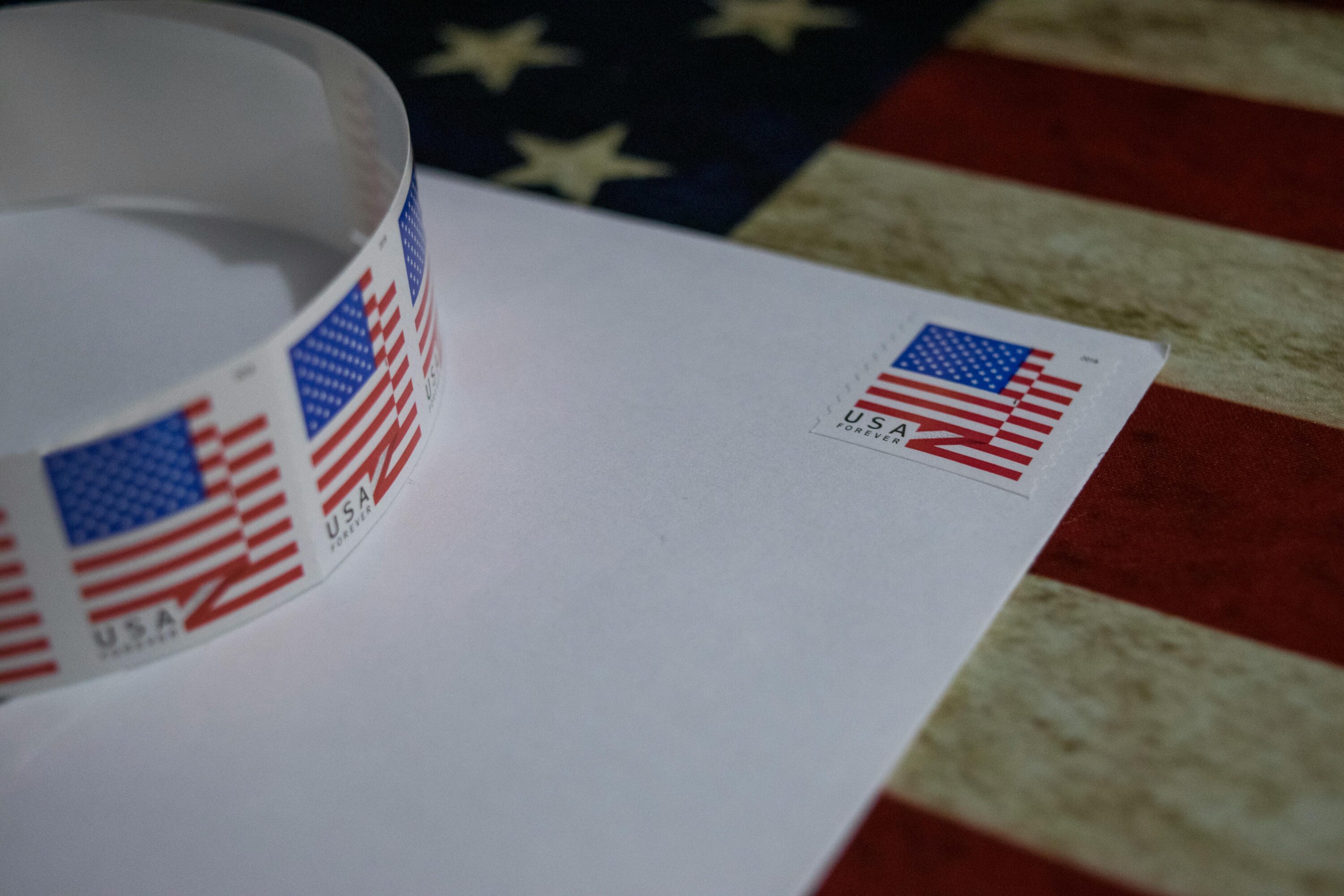 postage stamps, symbolizing successful direct mail marketing