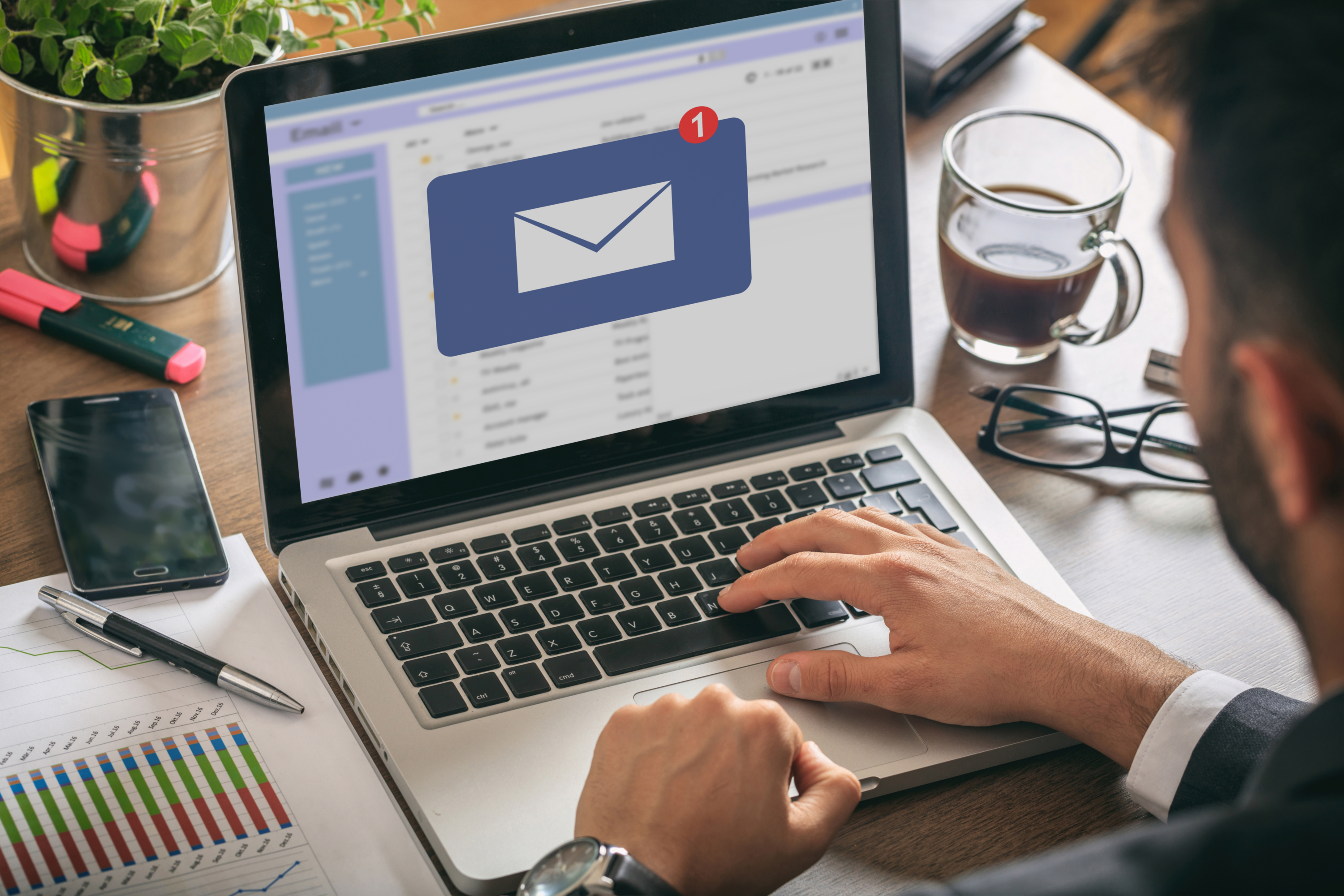 an email notification, representing email marketing in 2025
