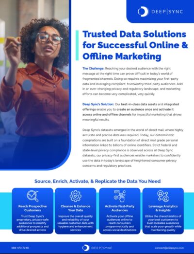 Trusted Data Solutions for Successful Online and Offline Marketing